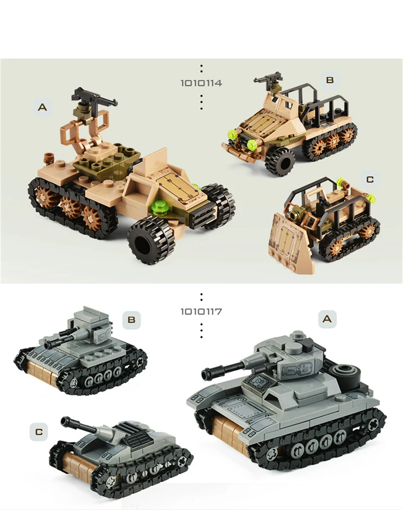 1061PCS Tank Building Blocks Toys Mini figures Vehicle Aircraft Boy Educational Block Military Compatible LegoINGlys Bricks (11)