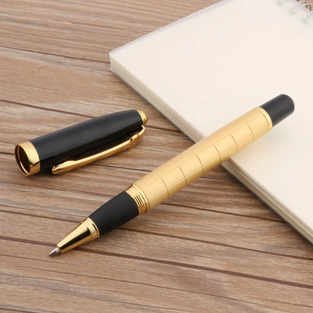 Luxury Metal Rollerball Pen Golden Line 0.5MM Ink Refill Pens For Stationery Office School Supplies Writing Gift | Канцтовары для