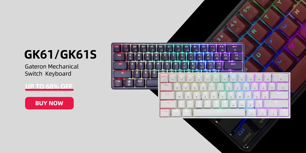 SKYLOONG GK61 61 Keys Gaming Mechanical Keyboard USB Wired RGB Backlit Gamer Mechanical Keyboard For Desktop Tablet Laptop SK61