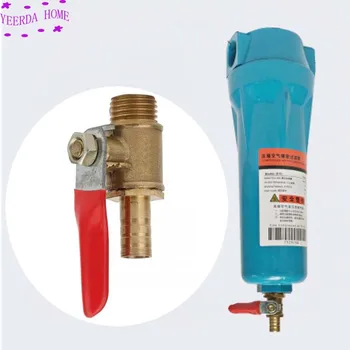 

4Pcs/Pack 1/2" brass ball valve air compressor filter manual drain valve