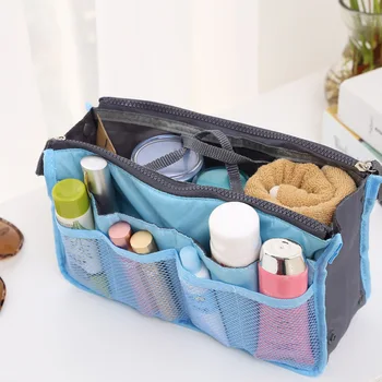 

Women's Make up Bag Portable Travel Organizer Cosmetic Bag Storage Handbag Toiletries Toiletry Kit Insert Liner Zipper Bag Cheap