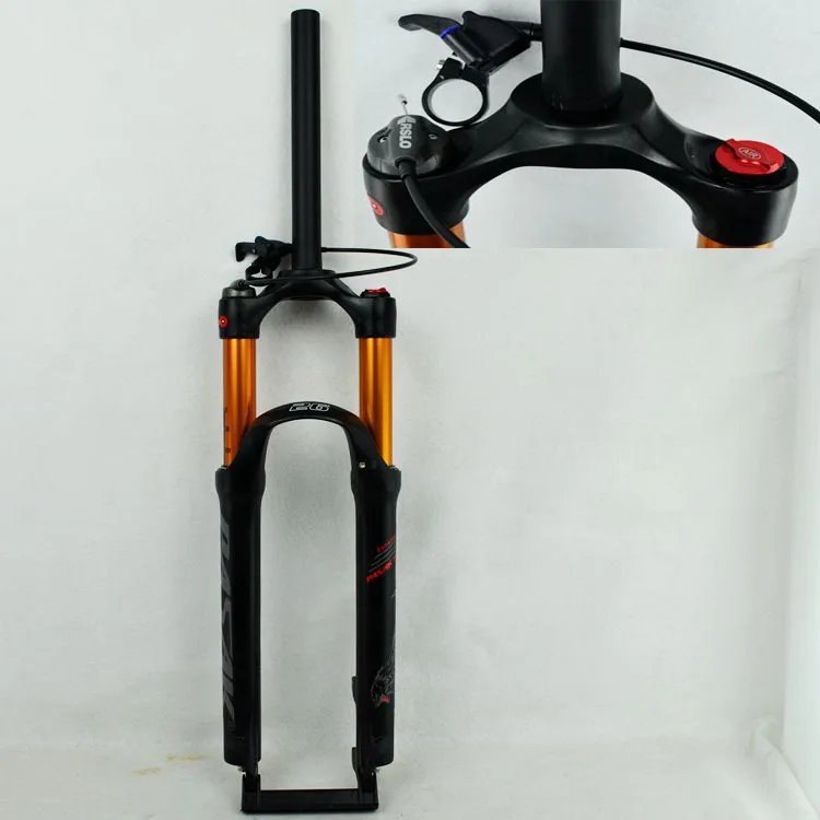 Подвесная вилка для горного велосипеда MTB, велосипедная воздушная вилка 2" 27,5" 29 дюймов ER 1-1/8, амортизирующая линия для амортизации воздуха - Цвет: 29RL matte black