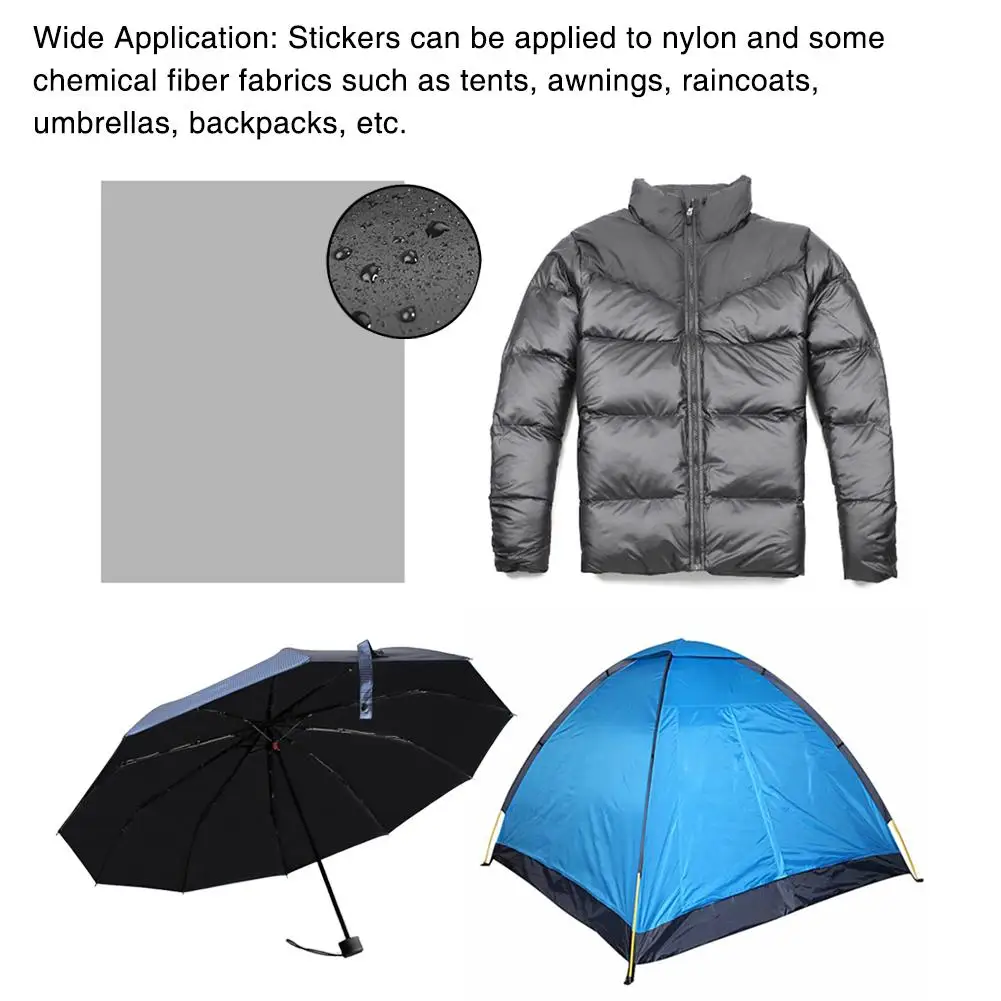 Нейлоновая самоклеящаяся нашивка для ремонта палаток на открытом воздухе, разноцветный зонтик, водонепроницаемая, фиксированная, резка, Палатка