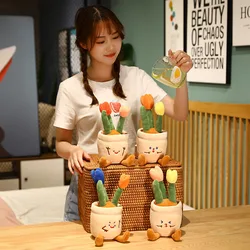 30cm suculenta tulipa planta de pelúcia brinquedo de pelúcia decoração de mesa para casa presente de tecido confortável macio presente de aniversário do feriado