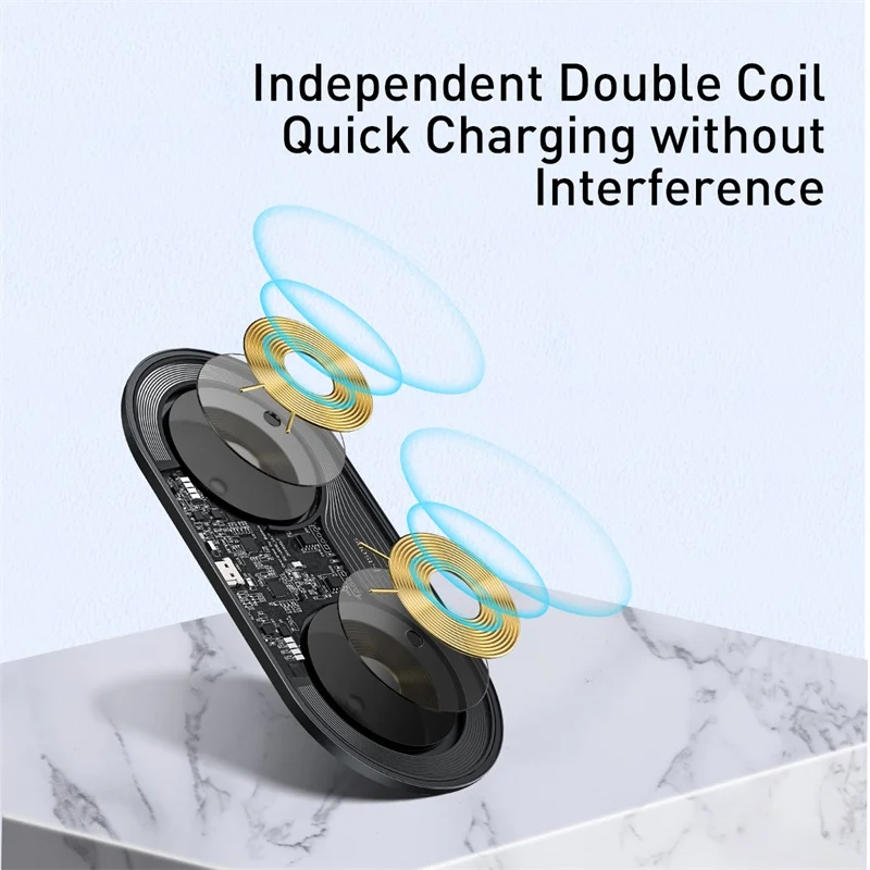 Беспроводное зарядное устройство Baseus 2 в 1 для iPhone 11 XR XS 8 Pods Samsung Xiaomi Быстрое
