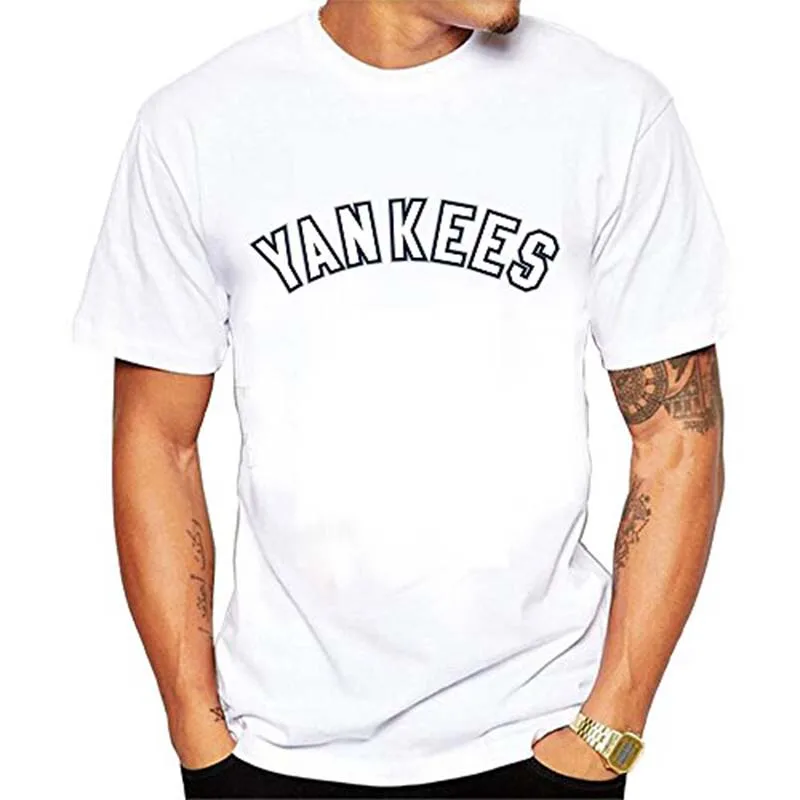 Mens T Shirts Fashion 2020 T Shirt Yankees Plus Size Men Clothes Short Sleeve Cotton Tops T-shirt Men Tee White T Shirt XS-3XL Mens T Shirts Fashion 2020 T Shirt Yankees Plus Size Men Clothes Short Sleeve Cotton Tops T-shirt Men Tee White T Shirt XS-3XL