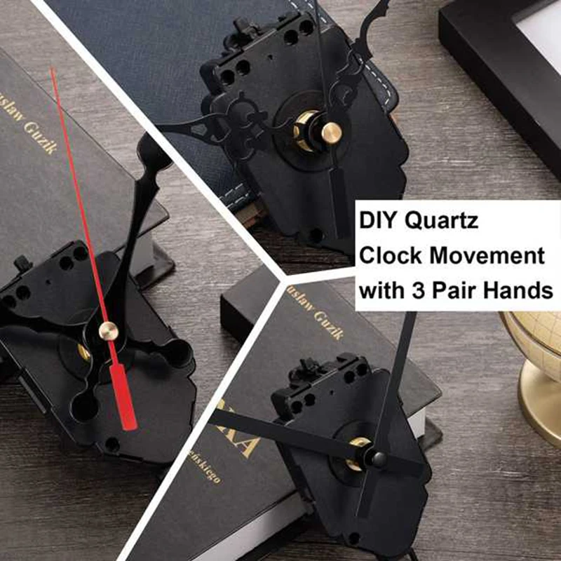 Quartz Clock Movement DIY Pendulum Clock Mechanism with 3 Pairs Hands