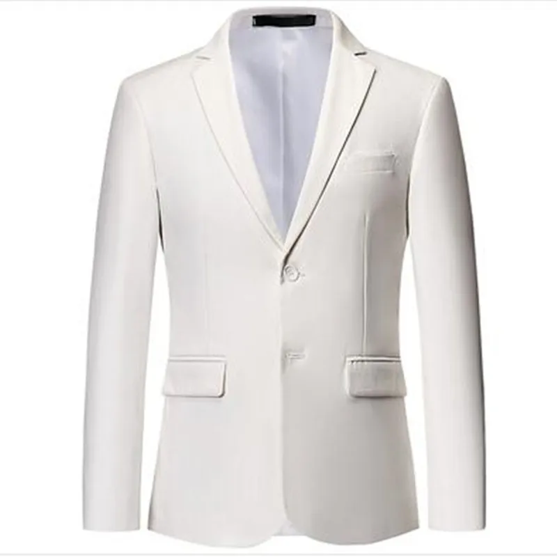 white Мужской Красный смокинг, 5XL 6XL, Классические мужские свадебные костюмы, приталенный черный деловой костюм на двух пуговицах для мужчин, мужской костюм - Цвет: white