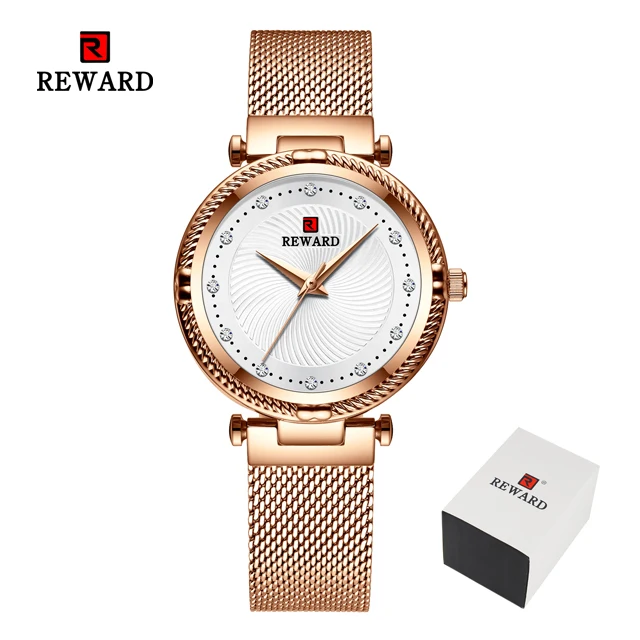 Rose Gold Box Награда роскошные женские часы модные повседневные водонепроницаемые кварцевые часы Элегантные часы женские наручные часы в подарок для девушек жены - Цвет: Rose Gold Box