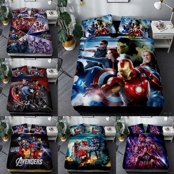 

Avenger alliance film printing Single Double Queen King Quilt cover soft 3D Bedding set Duvet cover with pillowcase