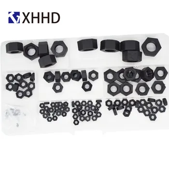 

Black Nylon Hexagon Nut Assortment Kit Box Sample Box M2 M2.5 M3 M4 M5 M6 M8 M10 M12