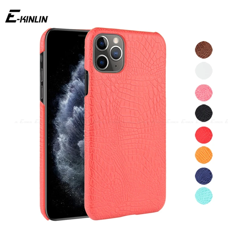 Тонкий кожаный чехол из крокодиловой змеиной кожи для iPhone 12 mini 11 Pro XR XS MAX X 8 7 6S 6 Plus 5
