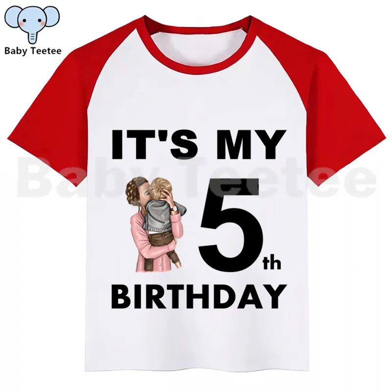 Детская футболка для дня рождения с принтом супермамы; короткие футболки для девочек с забавным принтом; Одежда для девочек; вечерние футболки