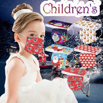 

50PC Children's Disposable Mask High Quality Activated Carbon 3Ply Earhook Safety Air Fog Face Cover Cartoon Mouth Cover Mask