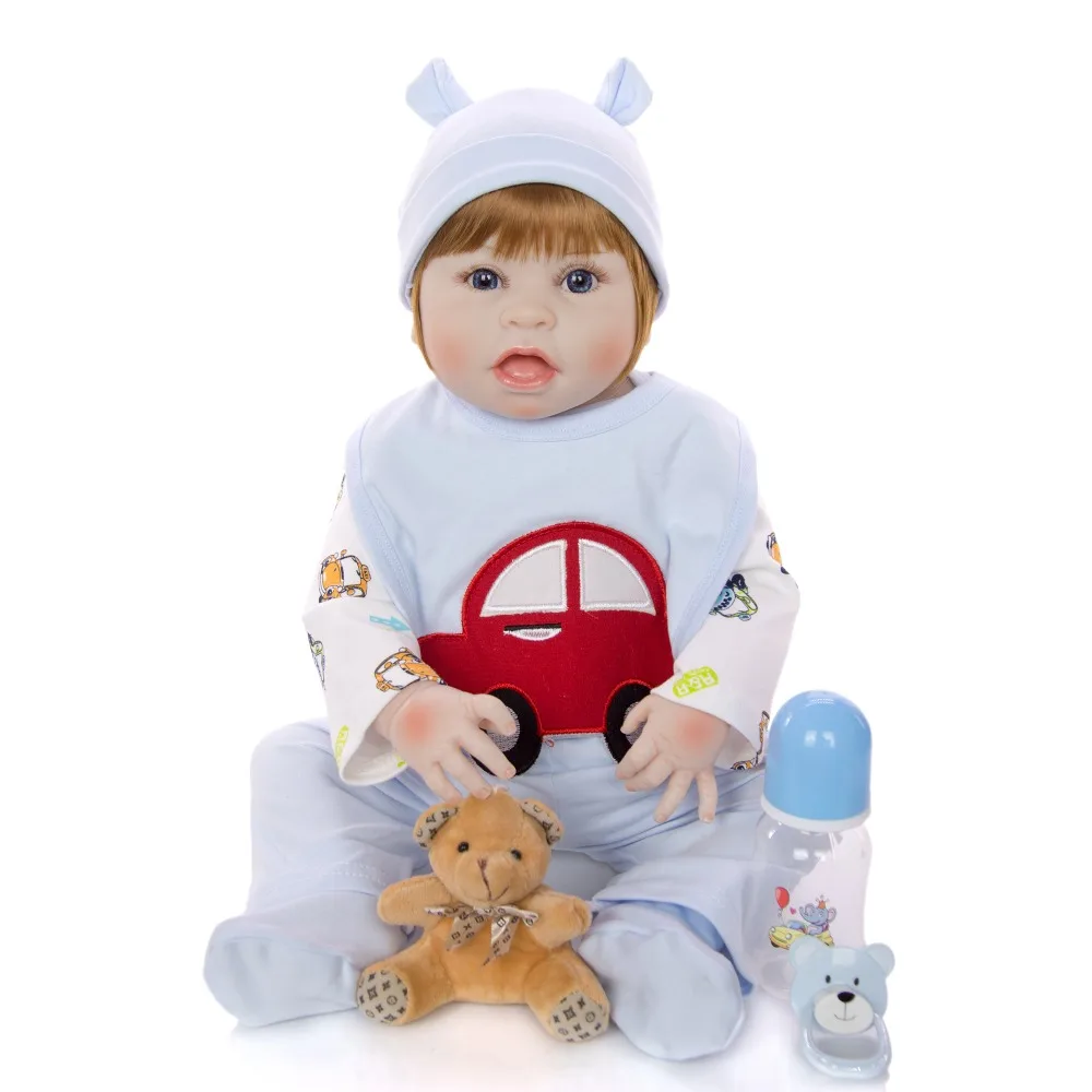 Гавайская гитара 23 дюймов Bebes кукла новорождённого Кукла полностью силиконовая виниловая перерожденные куклы Младенцы реалистичные принцессы детская игрушка для детей день Святого Валентина подарки
