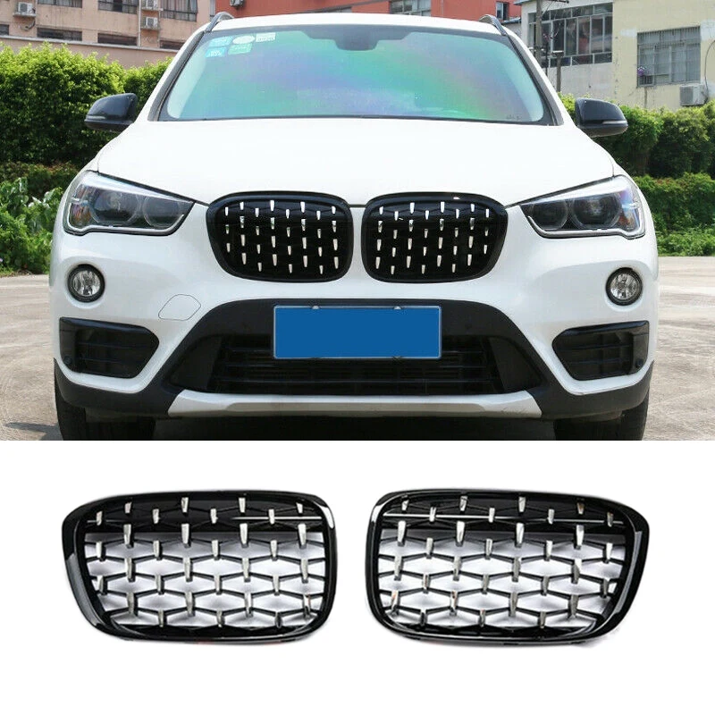 AP68-Car алмаз Передняя решетка серебристого цвета в наличии для BMW F48 F49 X1 2016-2019 |