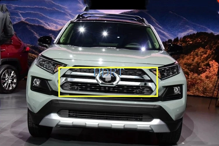 For Toyota Rav4 Rav 4 Adventure 2019 2020 Abs Chrome/carbon Fibre Front