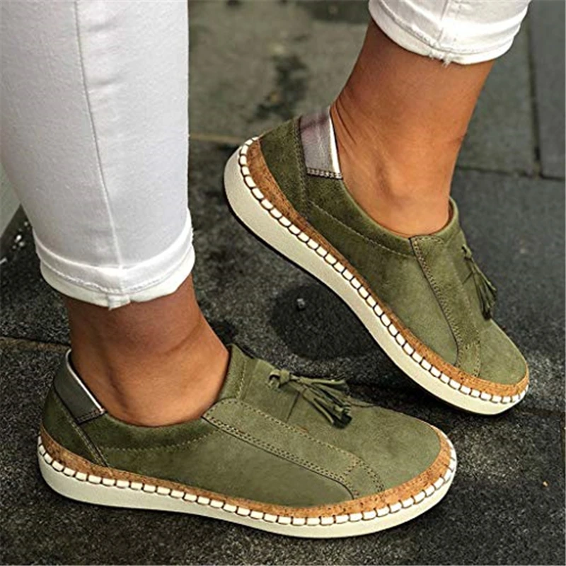 

2020 women flats shoes zapatos mujer round toe slip on shoe woman gladiator PU leather sapato chaussure womans shoes E2026