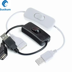 Câble USB avec interrupteur et bouton marche/arrêt, 28cm, cordon d'alimentation pour ventilateur de lampe, adaptateur Durable, offre spéciale 