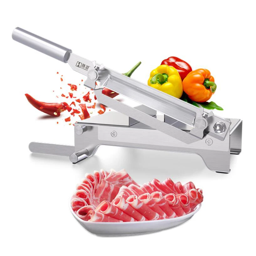 

Stainless Steel Meat Slicer Household Manual Small Herbal Medicine Manual Thickness Adjustable Meat and Vegetables Slicer