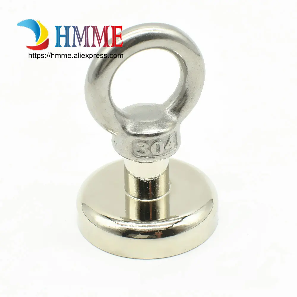 18KG Lifting Diameter 32mm Lathed Clamping Pot w/. Eye Bolt Neodymium Mounting