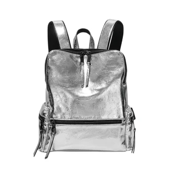 

FGGS-Spring and Summer Fashion Personality Silver Reflective Backpack Shoulder Bag Tide Ms.