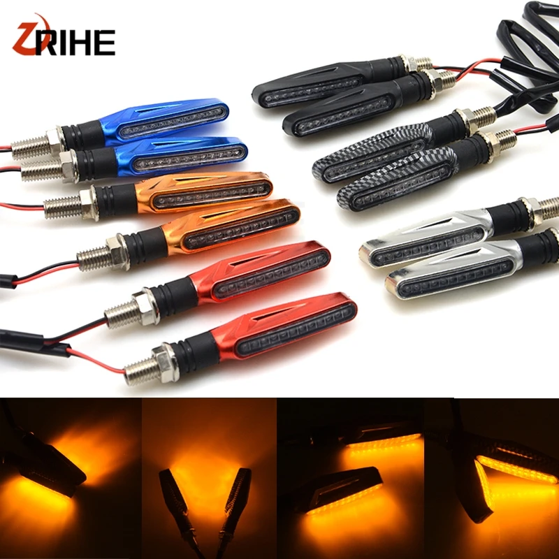 

For suzuki gsx1100f katana gs550m katana GSXR1000 Motorcycle Universal Turn Signal Light Flexible Indicators Blinkers Flashers