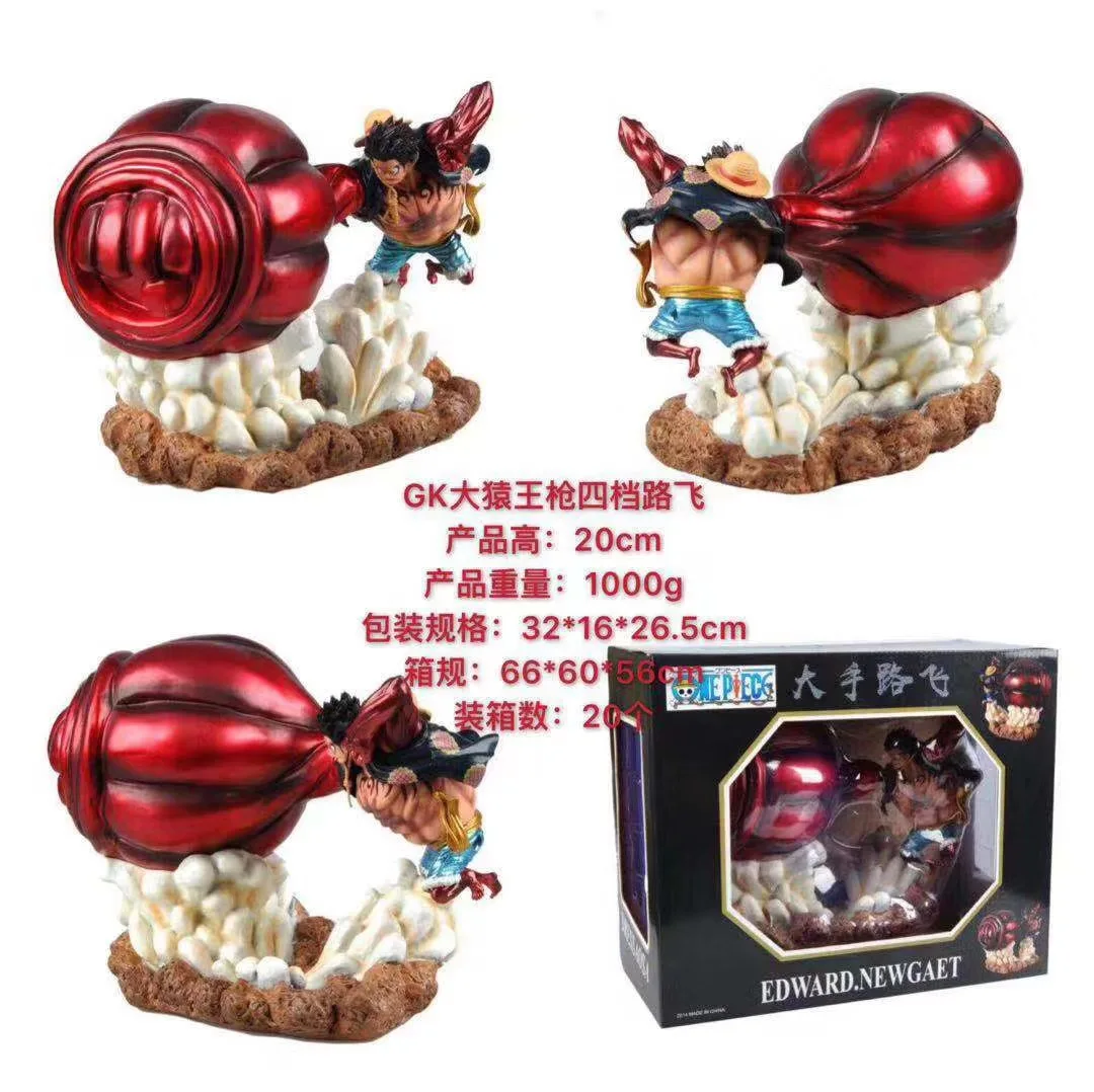 GK Fourth Gear Luffy Hand Anime One Piece Straw Hat Boy Recoat Statue Decoration Boxed Garage Kit Model