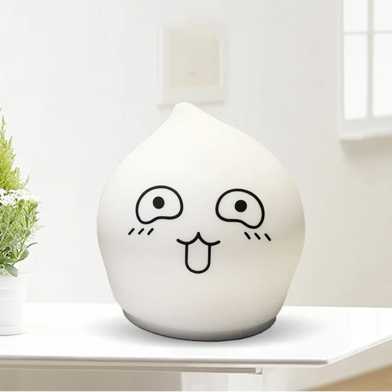

Cross Border Colorful Adorkable Peach Silica Gel LED Night Light USB Rechargeable Night Light Creative Dreamy Bedroom Lamp on Be