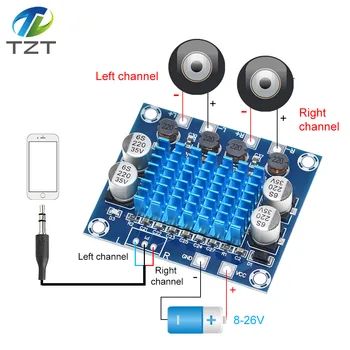 

TPA3110 XH-A232 30W+30W 2.0 Channel Digital Stereo Audio Power Amplifier Board DC 8-26V 3A for Arduino