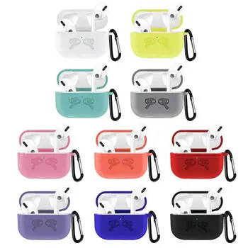 

Luxury Soft Silicone Case Shockproof Protective Cover for Airpods Pro/3 Earbuds Protective Bags With Keychain Earbuds Cover
