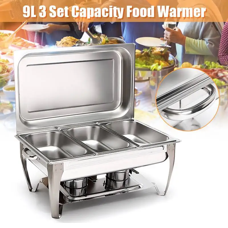 ^Cheap 9L Foldable Stainless Steel Square Buffet Stove Dish Set Container Food Warmer Rectangular Chafing Dish Full Buffet Catering ^Cheap 9L Foldable Stainless Steel Square Buffet Stove Dish Set Container Food Warmer Rectangular Chafing Dish Full Buffet Catering