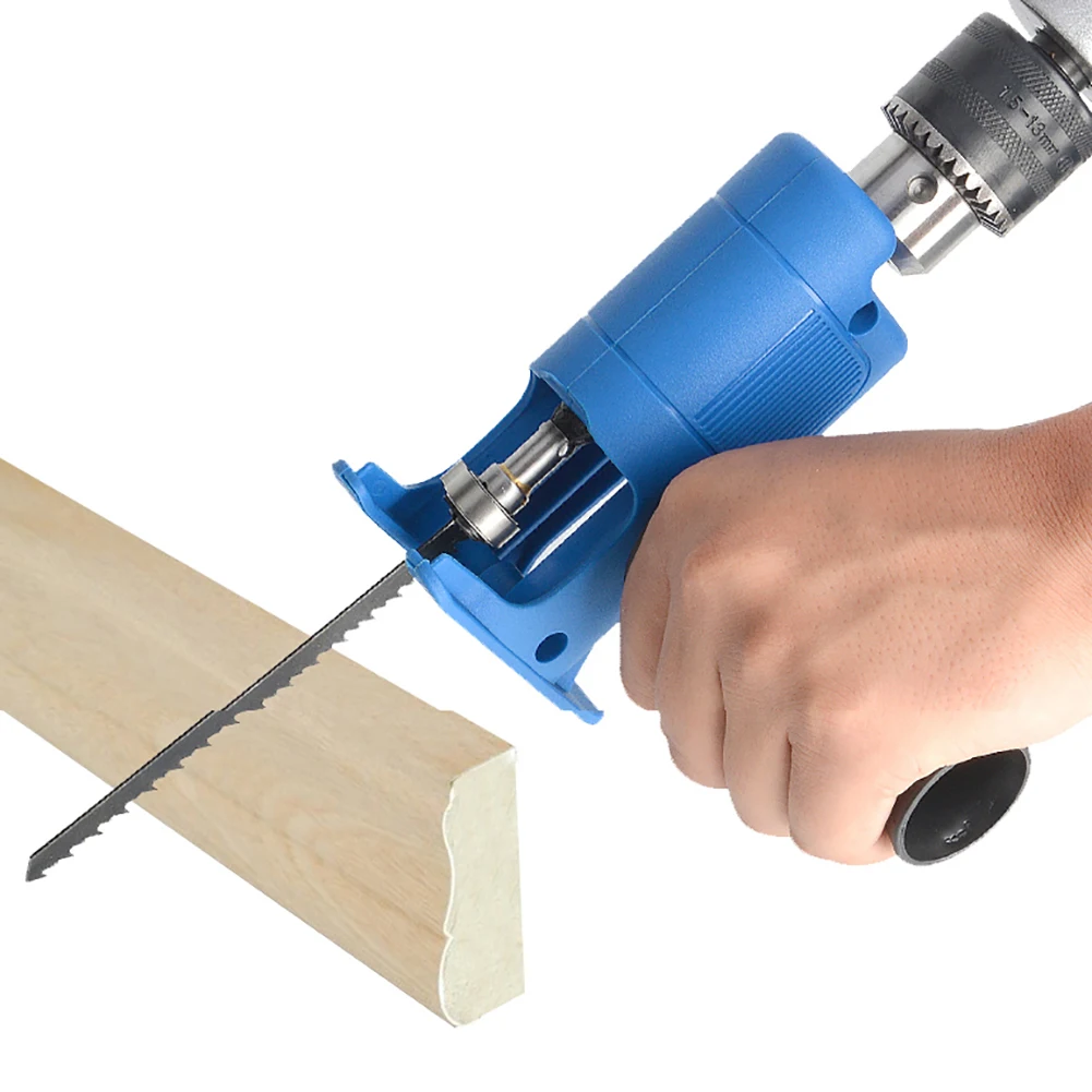 

Profession Reciprocating Saw Adapter Portable High Efficiency Electric Drill Tools Attachment with 3 Saw Blades Tool Accessories