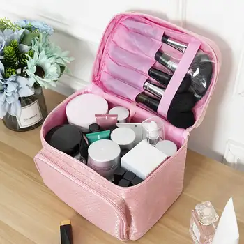 

Zipper Pouch Travel Cosmetic Bag For Wash Make Up Box Portable Women Makeup Bag Organizer For Handbag Beauty Toiletry Kit Case
