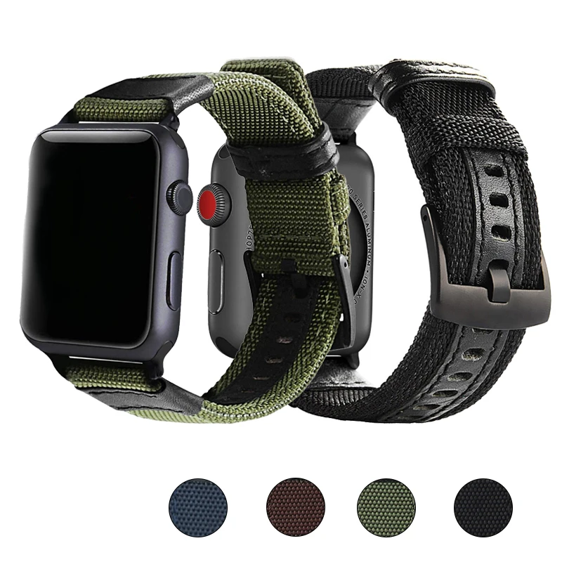 Samrt Watch Band for Apple Watch Band Series 6 SE 5 4 3 2 1 Leather Strap 44mm 38mm 42mm 40mm