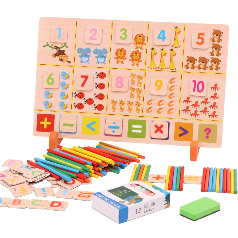 

Wooden Magnetic Drawing Board Multi-functional Early Childhood Educational Science Children Creative-Abacus Toy Children Section