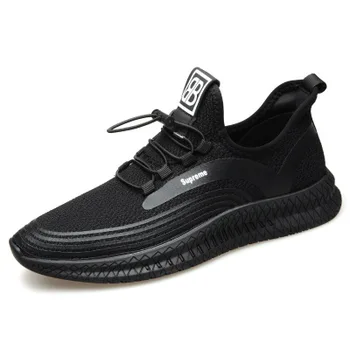 

0111 Spring and Summer New Men's Shoes Fashion Air-permeable Flying Weaving Leisure Shoes Men's Running Shoes Mesh Sports Shoes
