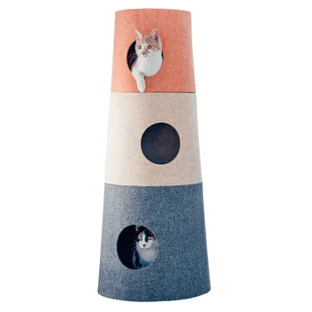 

Creative Storage And Convenient Cat Supplies Climbing Frame Tongtian Column Multi-layer Large Cat Tower Cat Litter Jumping Villa