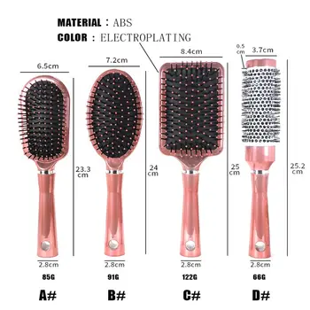 

Pro Hair Brush Massage Scalp Comb Anti-Static Care Plastic Handle Combs