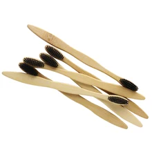 50 шт. белая Бамбуковая зубная щетка деревянная зубная щетка новинка бамбуковая Жесткая Щетина Capitellum бамбуковое волокно деревянная ручка