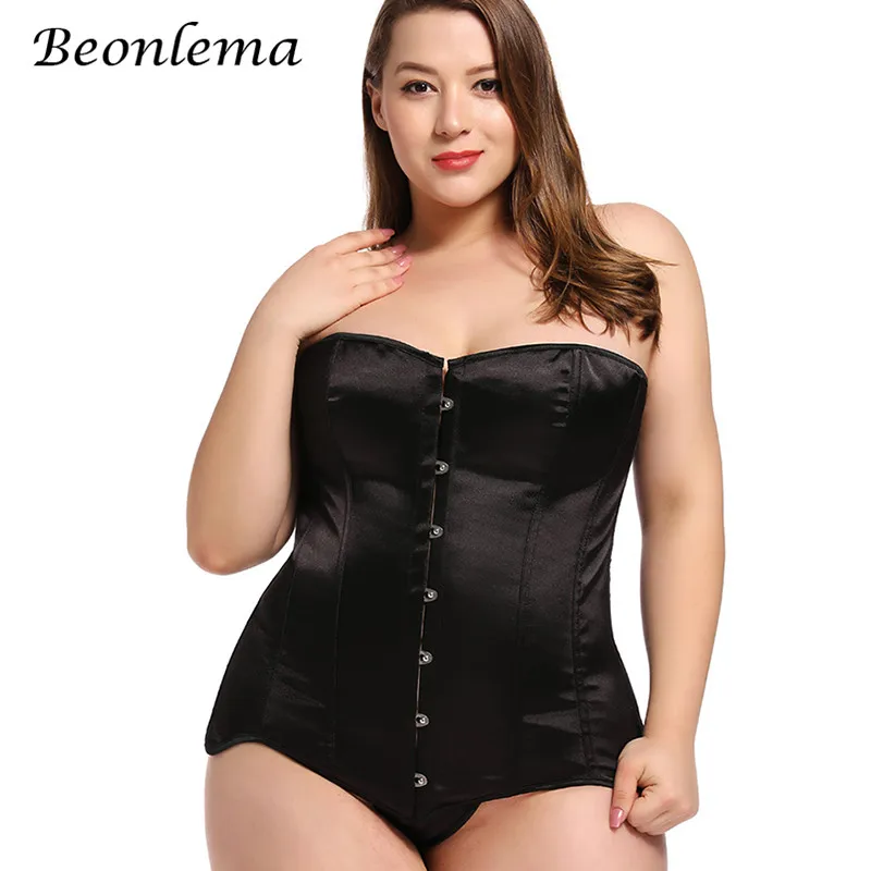 Beonlema размера плюс Готические Корсеты женские сексуальные бюстье 6XL Корсет со стальными косточками для похудения топы на шнуровке корсеты