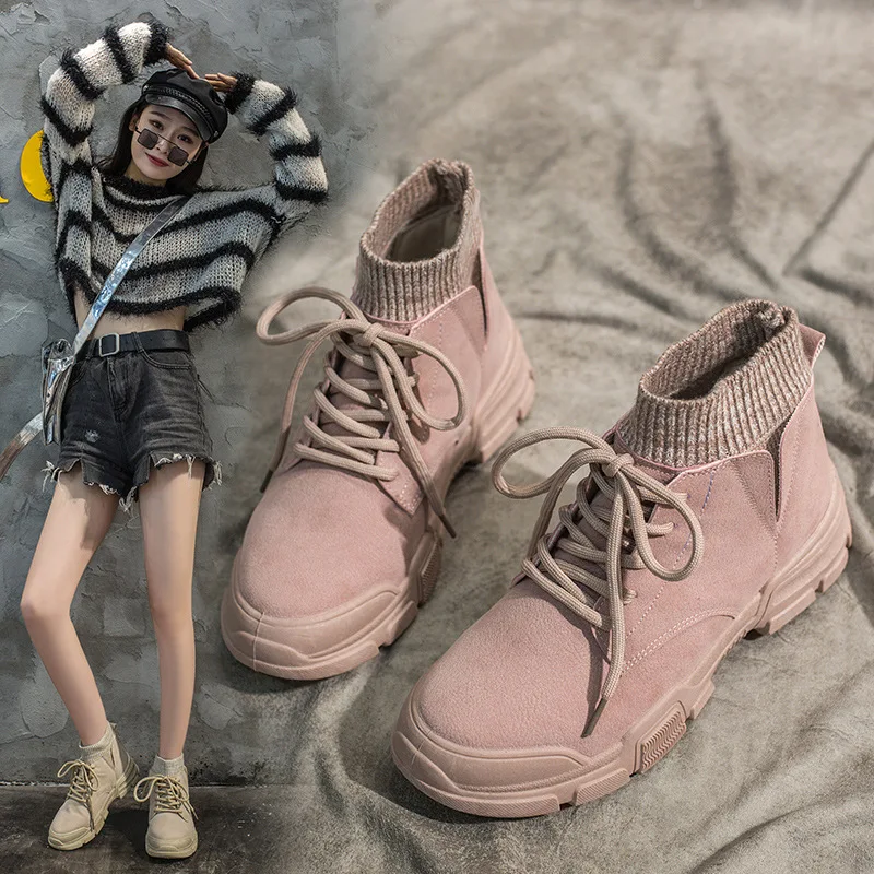 

PDMOSY Winter Womens Boots Rubber Non slip student Wild Plus velvet Shoes Boots Women ladies warm short boots