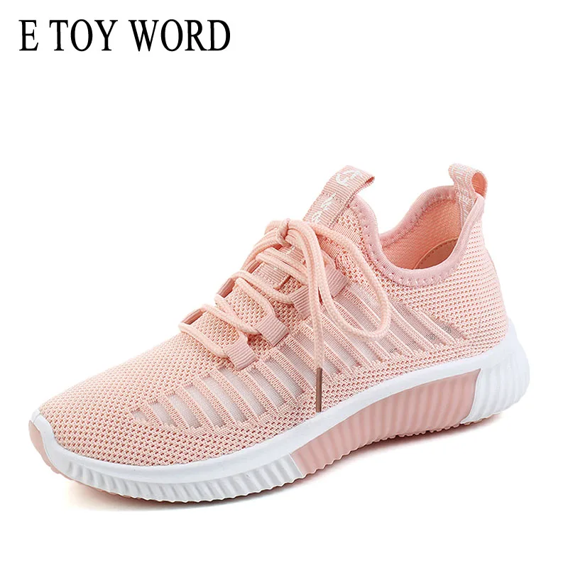 E TOY WORD 2019 autumn wild casual Korean flat Korean women's mesh shoes students hollow sports shoes breathable running shoes