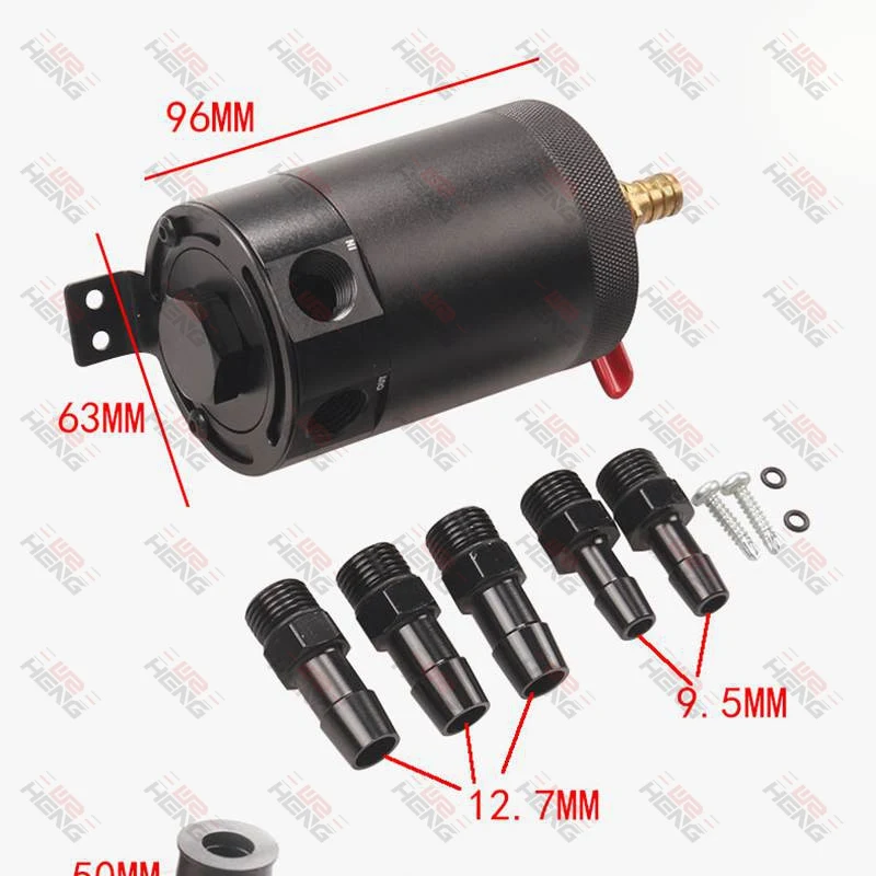 Маслоуловитель бачок 2 порта со съемным клапаном Топливный Сепаратор масла воздушный гоночный Универсальный Baffled
