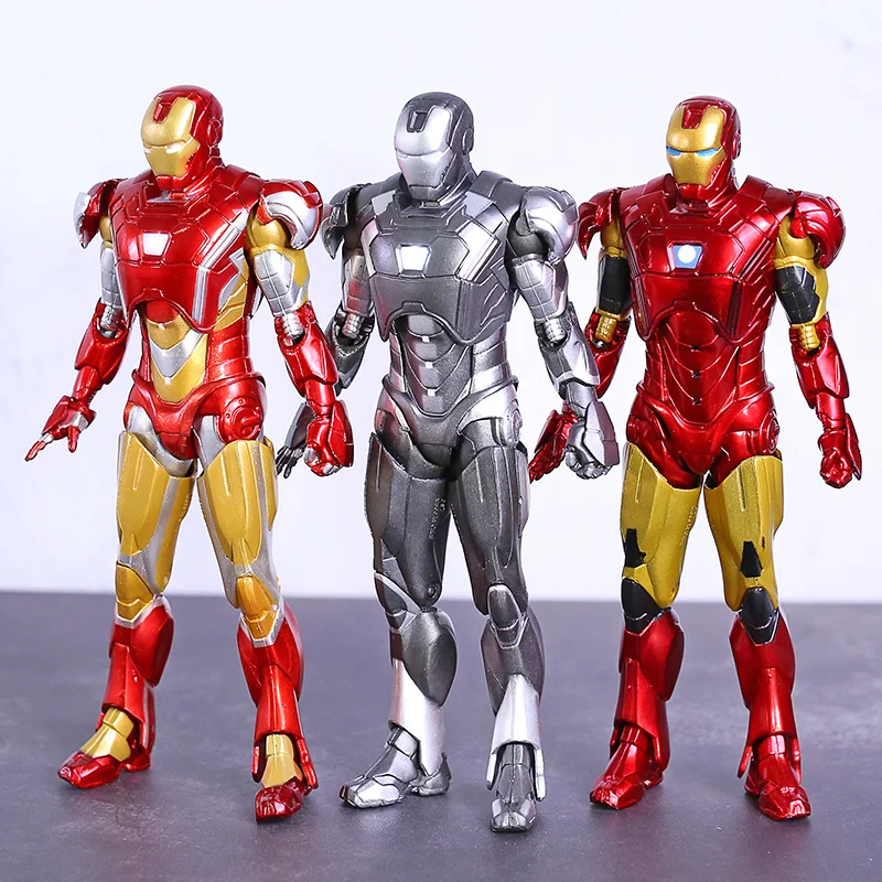 Najtaniej Marvel Iron Man 3 Mark XXI MK21 Midas pancerz z LED Light PVC figurka model kolekcjonerski Toy