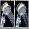 Pressurized Nozzle Turbo Shower Head One-Key Stop Water Saving High Pressure Shower Head Magic Water Line Bathroom Accessor 4