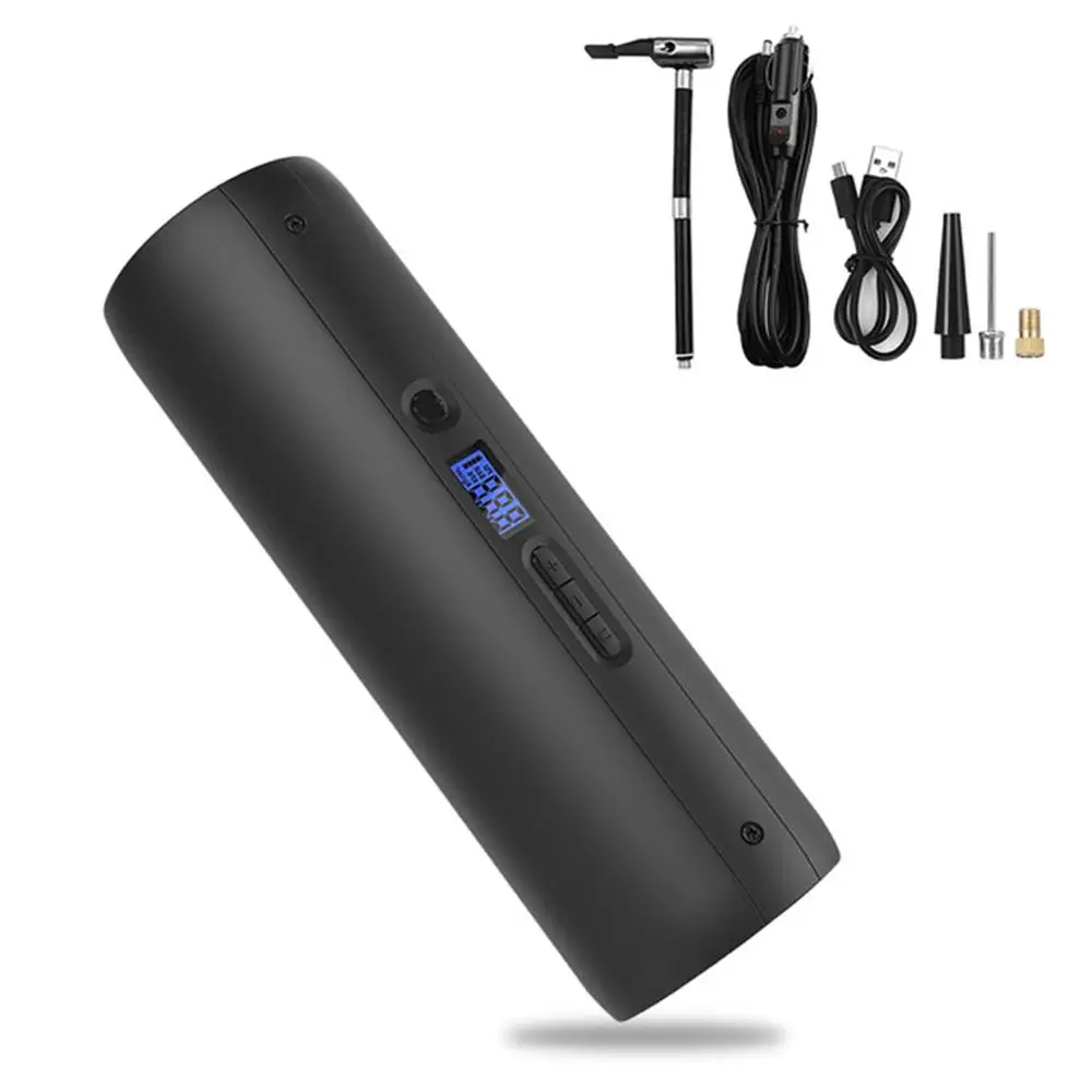 

Rechargeable Portable Air Compressor Tire Inflator Pump 12V DC with Digital LCD Display Emergency LED Light Hand Held 150PSI