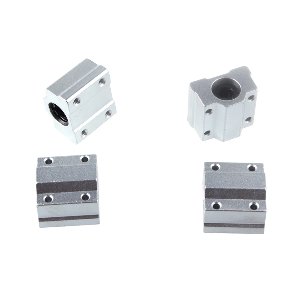 WHDESKVR 4 Pezzi SCS10UU 10mm Lineare Cuscinetto A Sfere Blocco CNC Router Con LM10UU Bush Cuscino Blocco Albero Lineare CNC 3D Stampante Parte