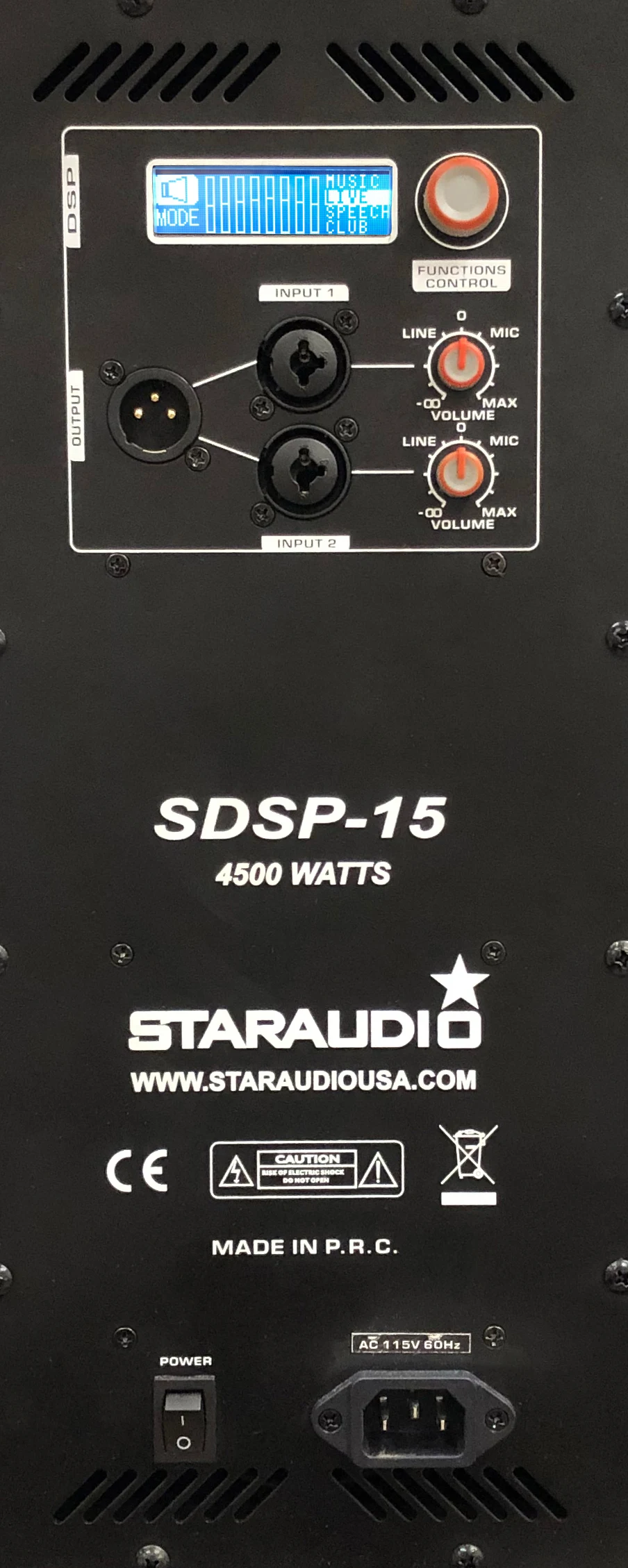 pa dj dsp 4500w powered speaker