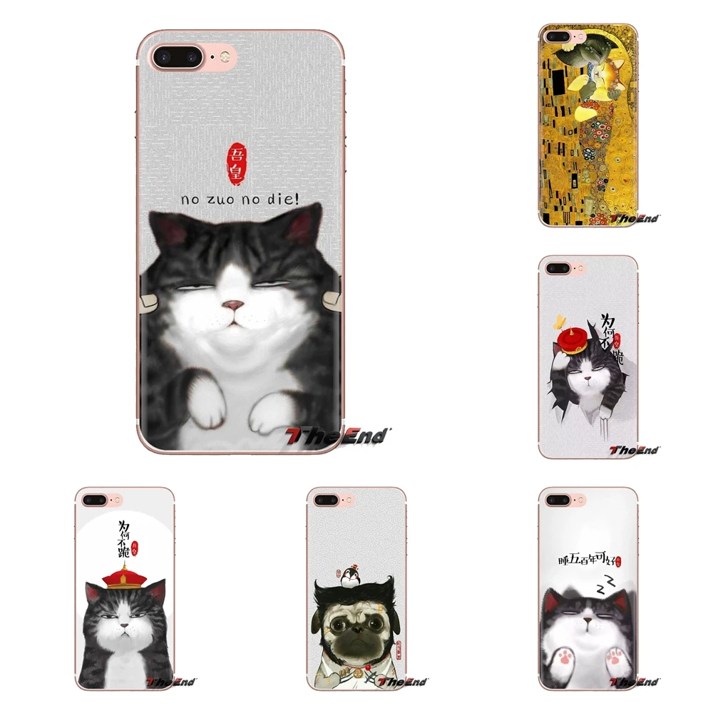For Xiaomi Redmi 4A S2 Note 3 3S 4 4X 5 Plus 6 7 6A Pro Pocophone F1 Transparent Soft Shell Covers Funny Fat Cat Design Painted |